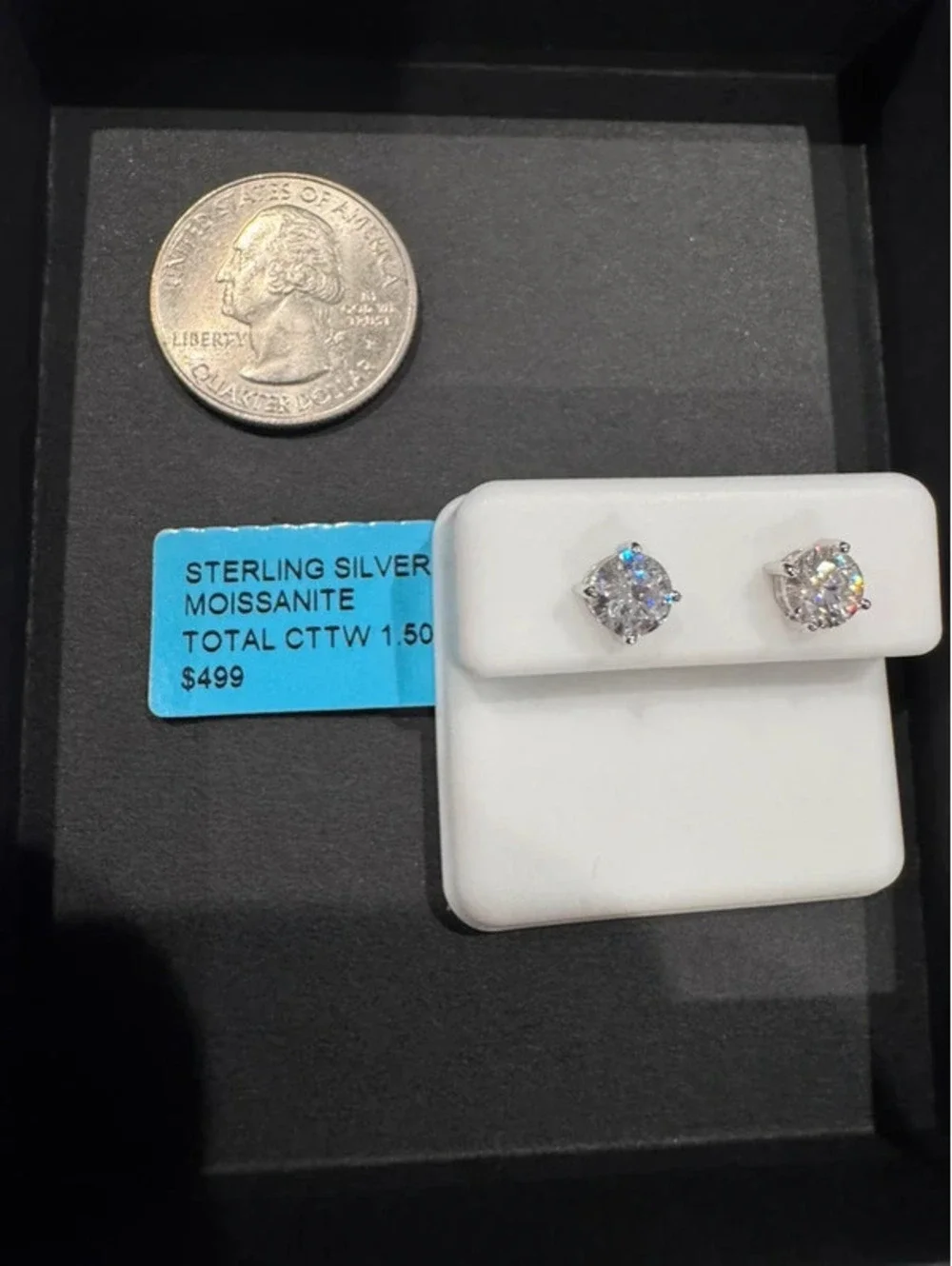 1.50 CTW Sterling silver moissanite VVSD